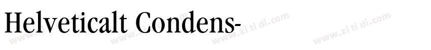 Helveticalt Condens字体转换